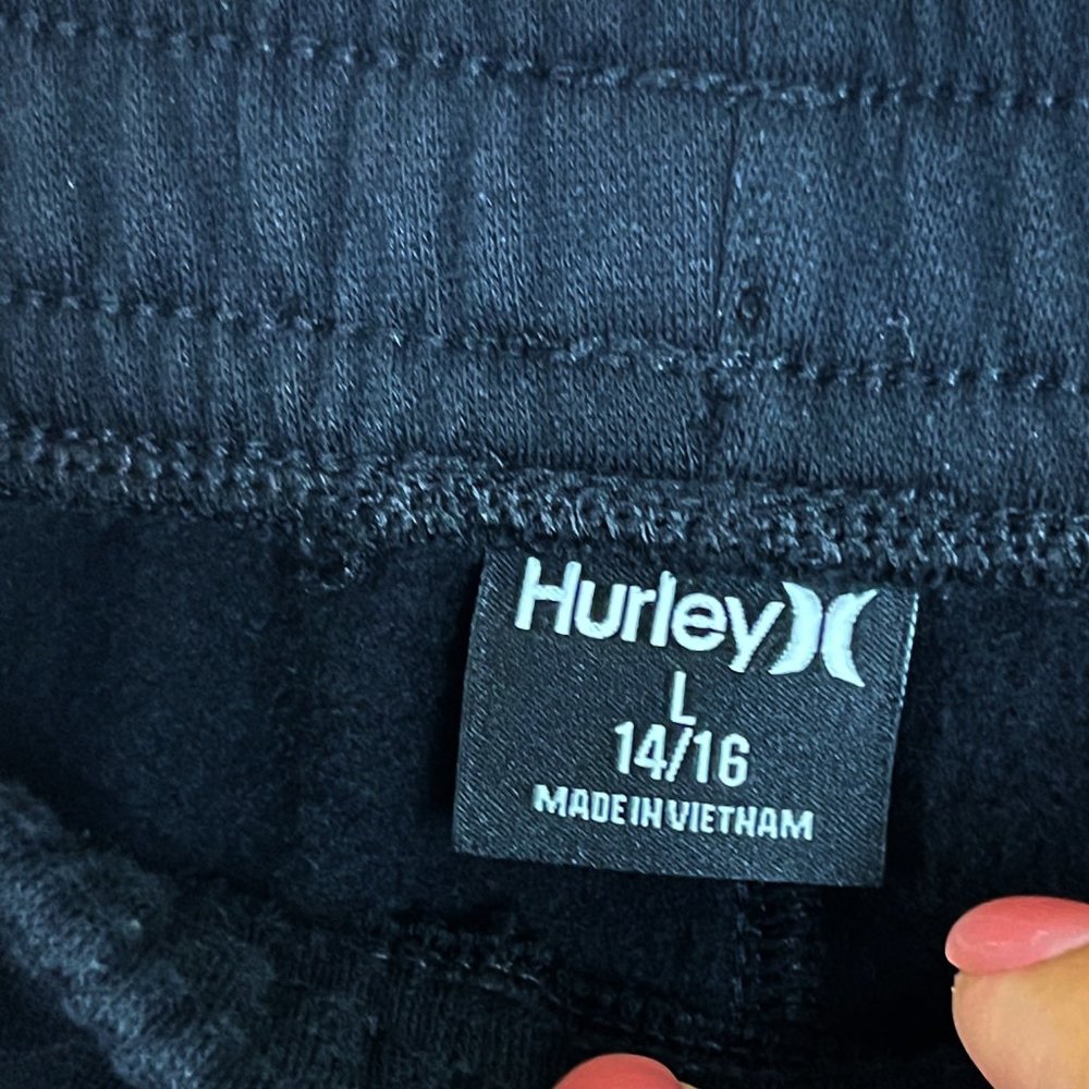 Hurley Boys Black Pull On Joggers Size 14/16 - Picture 5 of 7